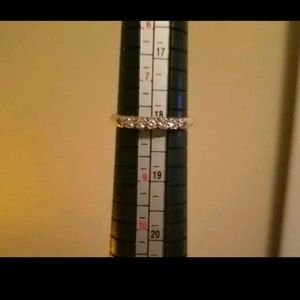 ***SOLD***14kt Solid Yellow and White Gold Diamond Channel Ring Sz 8